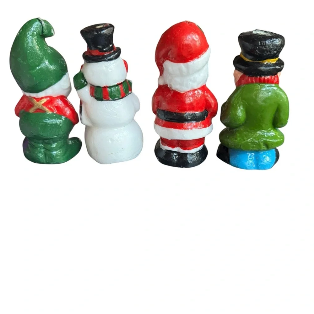 Deadstock 1970s Interpur,‎ Made in Korea, Set of 4 5” Tall Holiday Candles